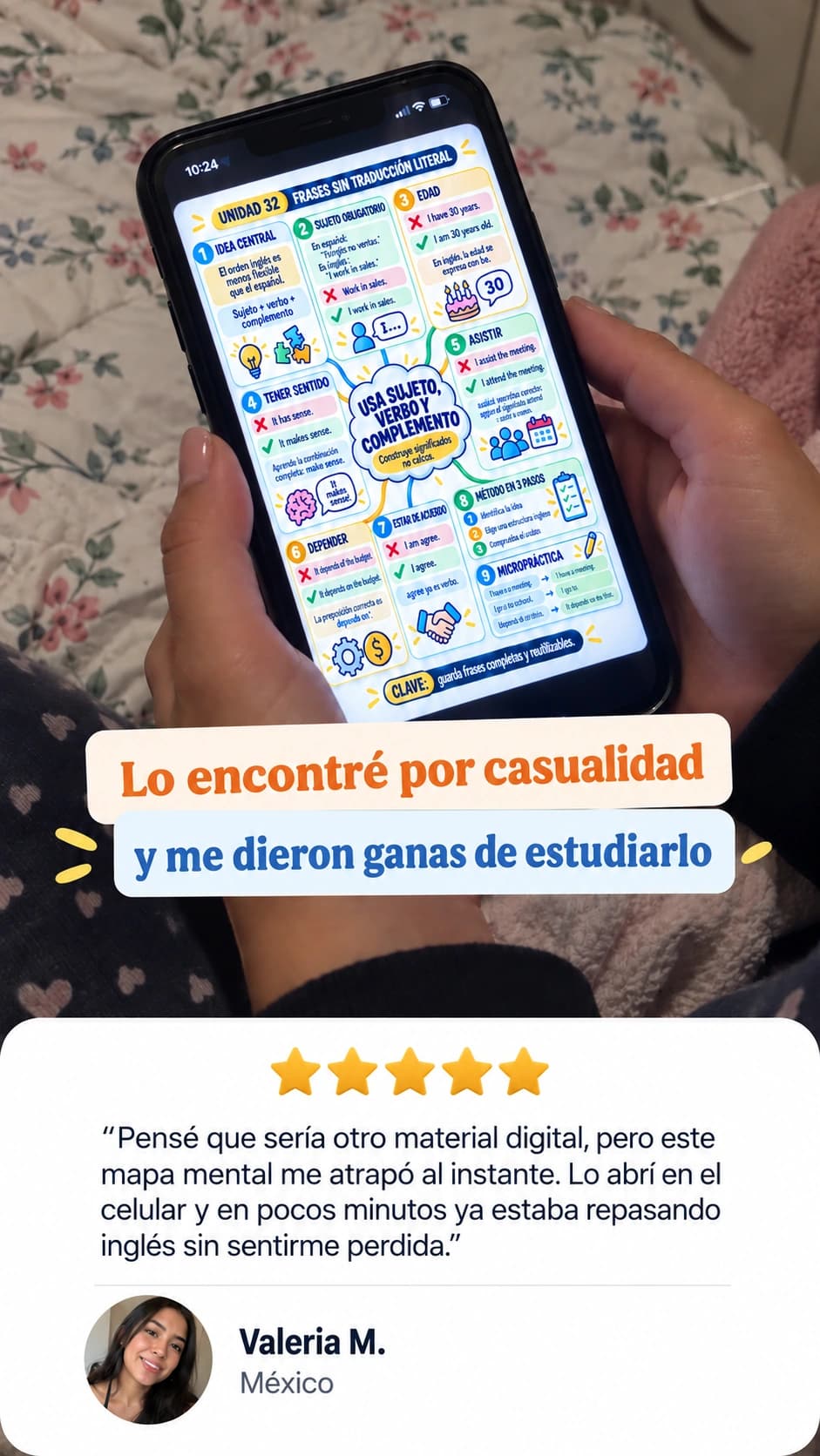 Testimonio de Valeria M. (México) leyendo un mapa en el celular